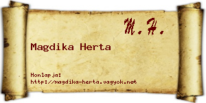 Magdika Herta névjegykártya